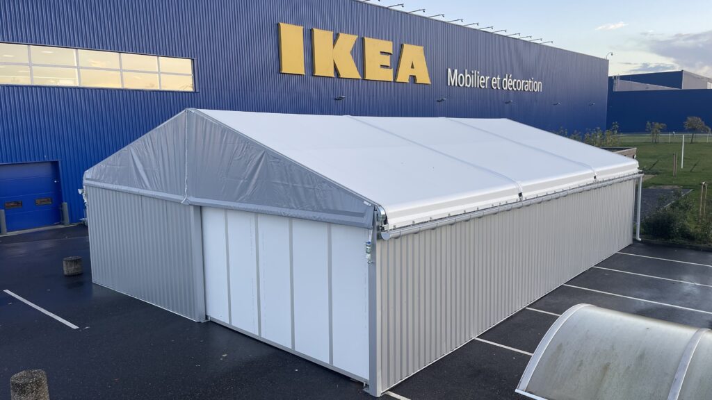 Chapiteau de stockage